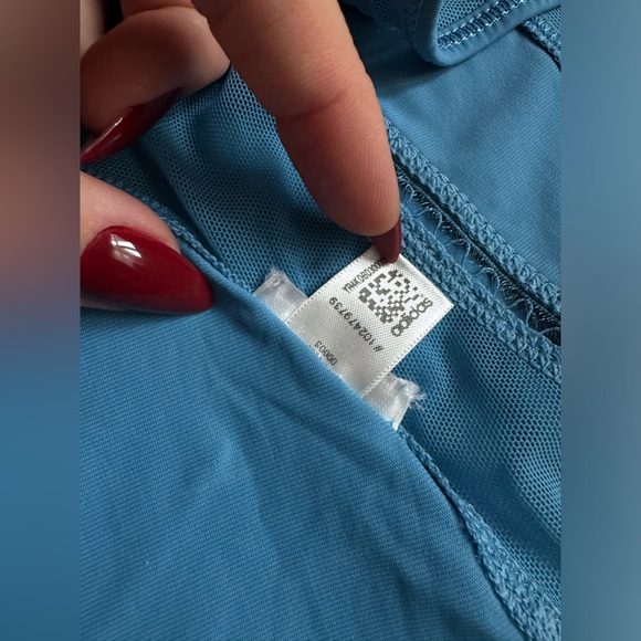 ADIDAS STELLA MCCARTNEY Sport Mesh Tank Top Blue XS PRELOVED - Picture 9 of 9